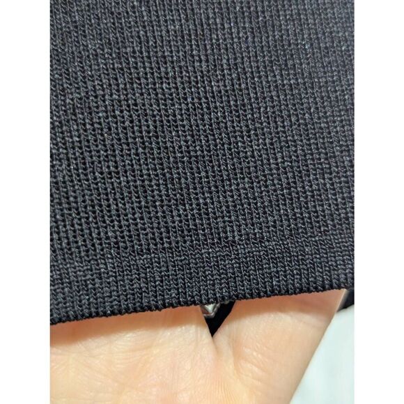 Misook Women's Black Solid Short-Sleeve Crew-Neck Iconic Knit Dress Large - Picture 4 of 5